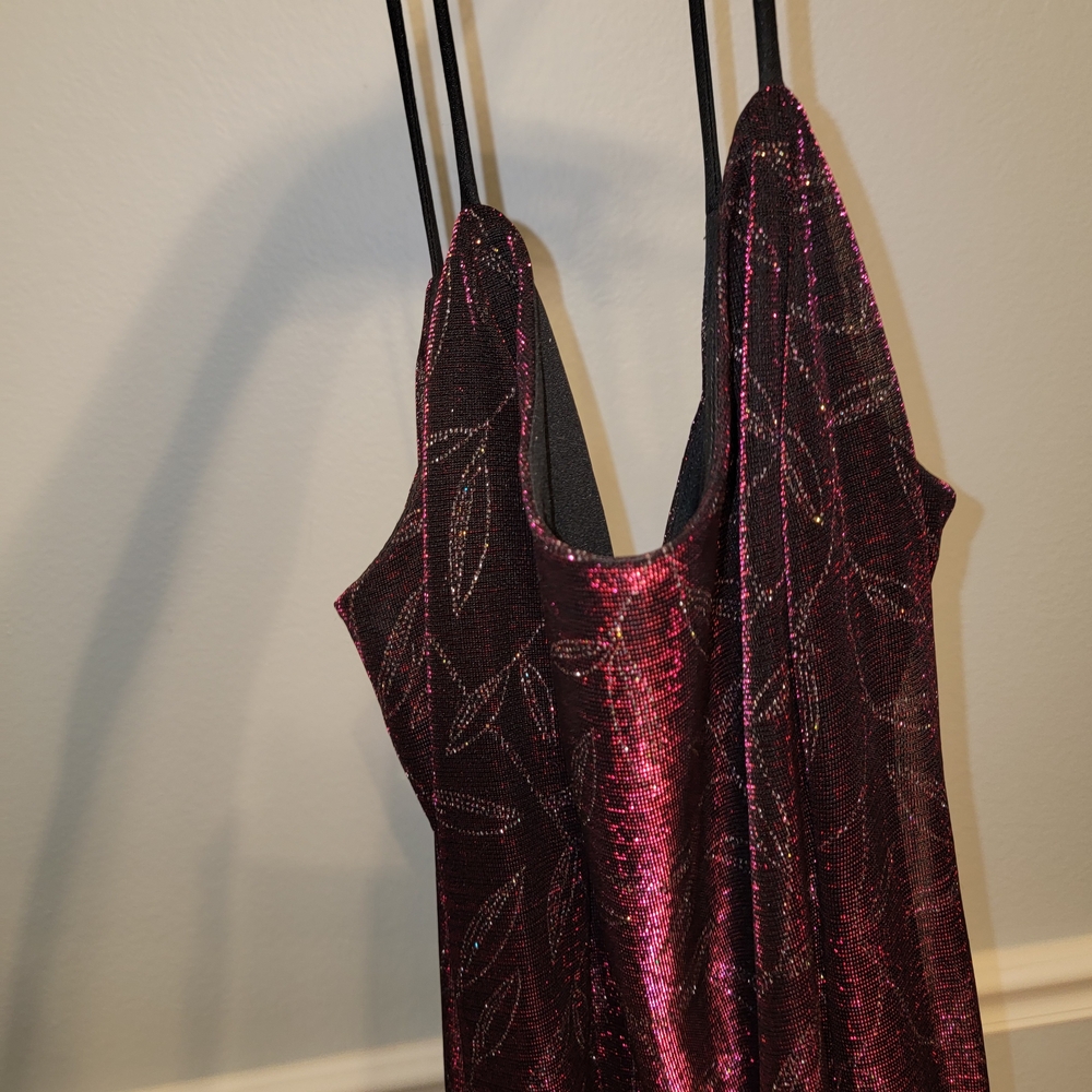 Gunne Sax Pink and Black Dress